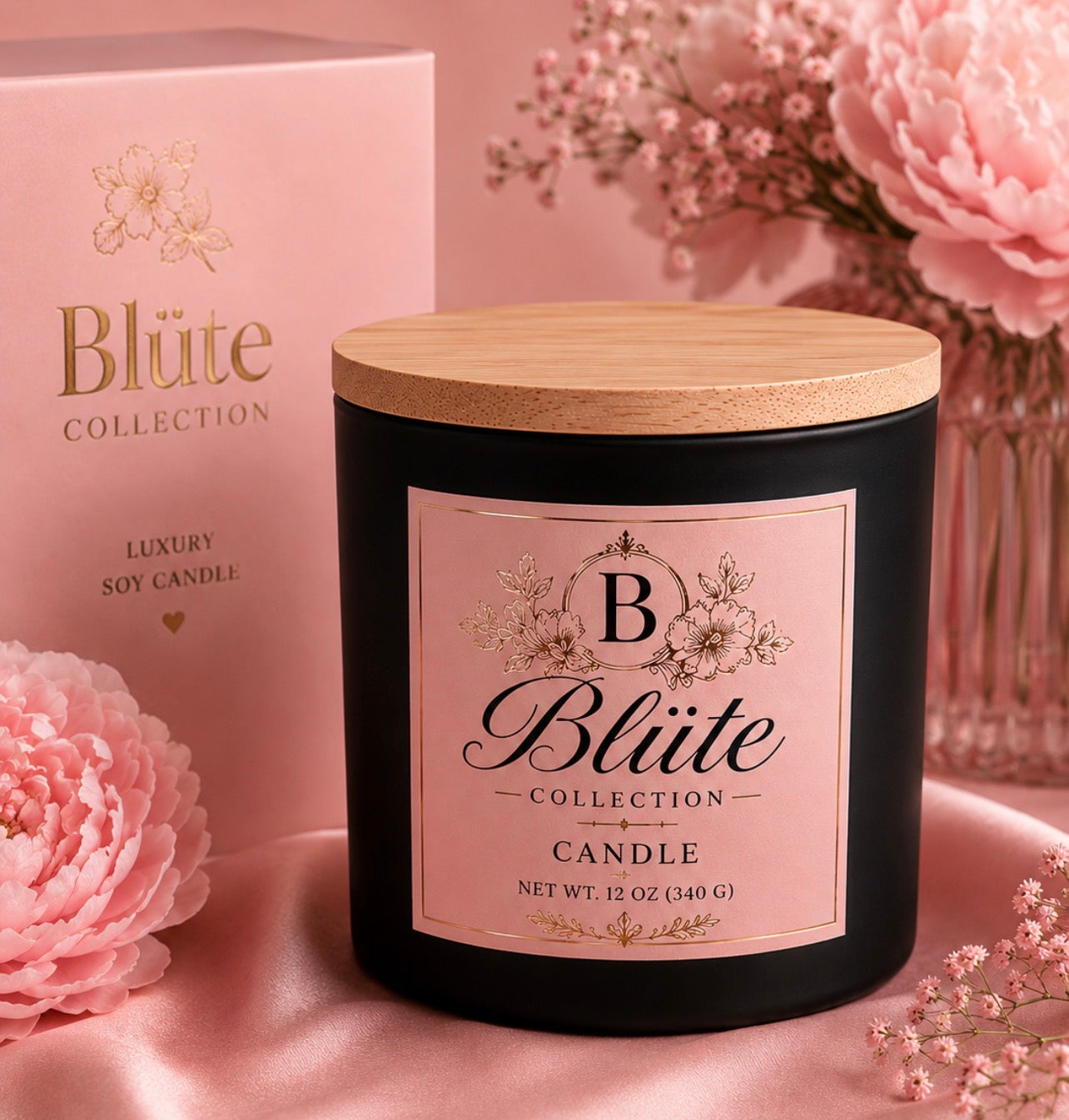 Blüte Collection Luxury Soy Candle – 12 oz